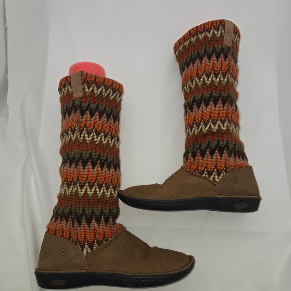 Keen The Alpine Knit Boot Orange/Brown/Rust/Olive Green - 5.5/6 - Picture 5 of 10